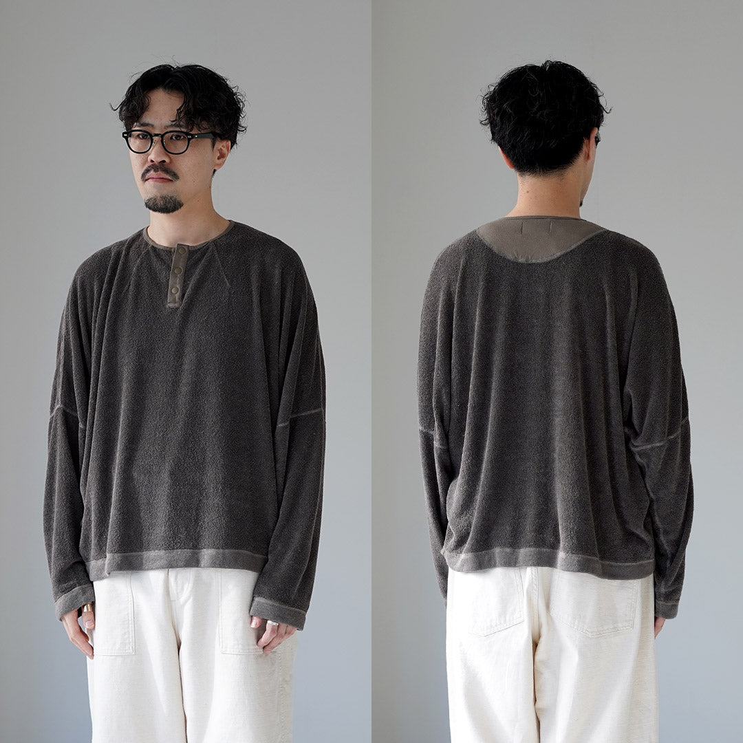 KEMA DESIGNS / Pull à col Henley en lin