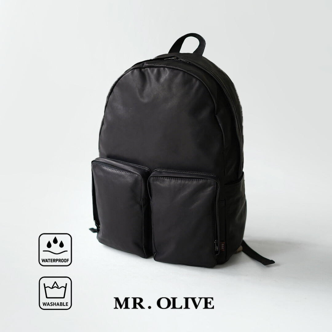 MR.OLIVE / Urban Daypack Mochila Imperma de piel A4