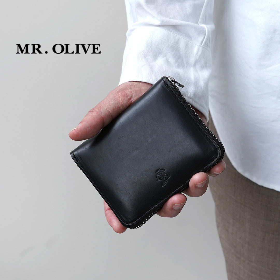 MR.OLIVE / 小巧拉鍊皮夾 Horween Chromexcel 皮革