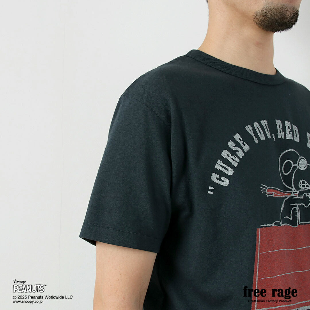 FREE RAGE / PEANUTS×free rage 红男爵印花再生棉短袖T恤