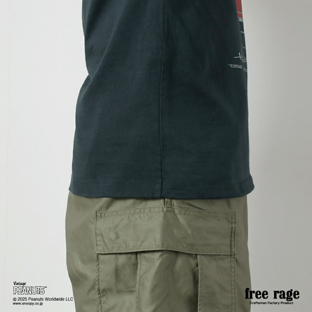 FREE RAGE / PEANUTS×free rage 红男爵印花再生棉短袖T恤