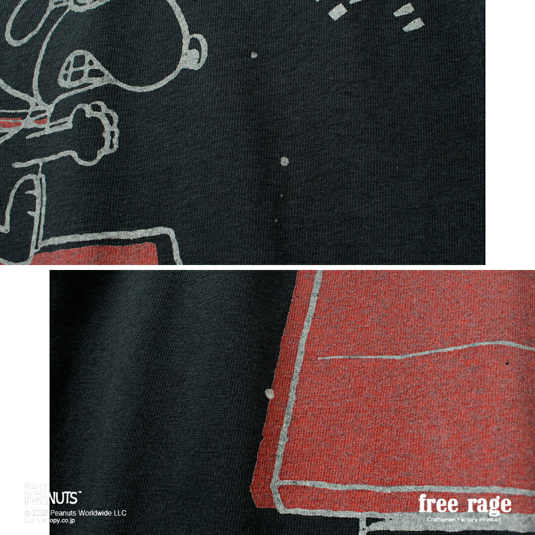 FREE RAGE / PEANUTS×free rage 红男爵印花再生棉短袖T恤