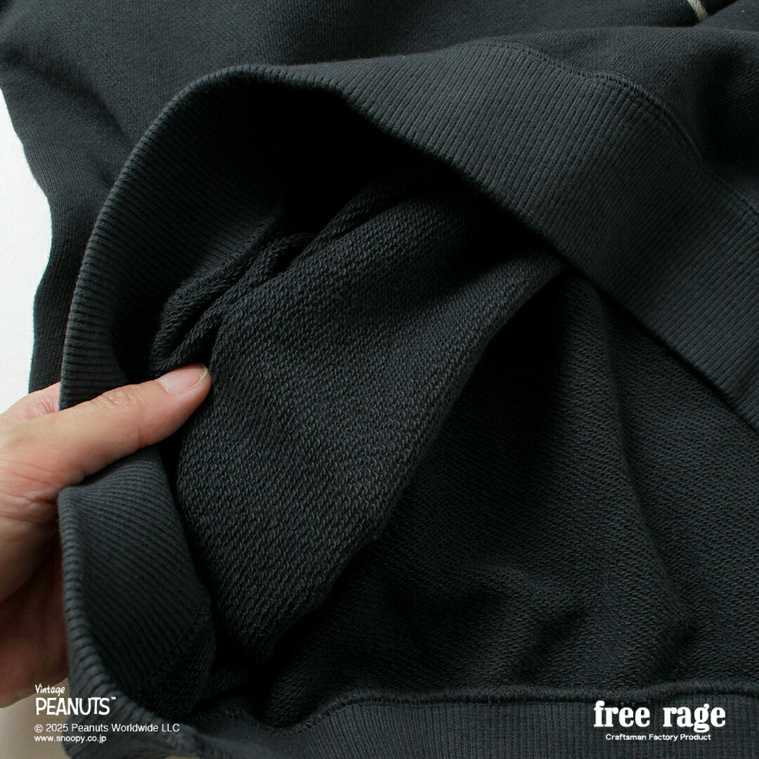 FREE RAGE / PEANUTS×sudadera raglán con estampado Charlie Brown de free rage