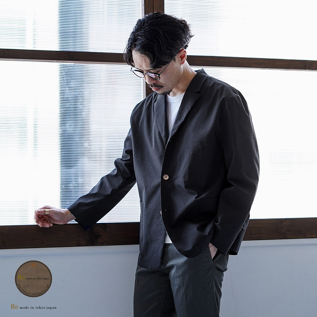 RE MADE IN TOKYO JAPAN / Veste Coolmax Seersucker sur mesure 3B