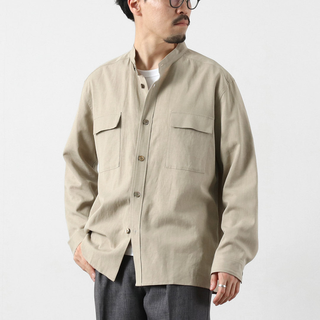 RE HECHO EN TOKIO JAPÓN / Camisa CPO clásica de lino Tencel