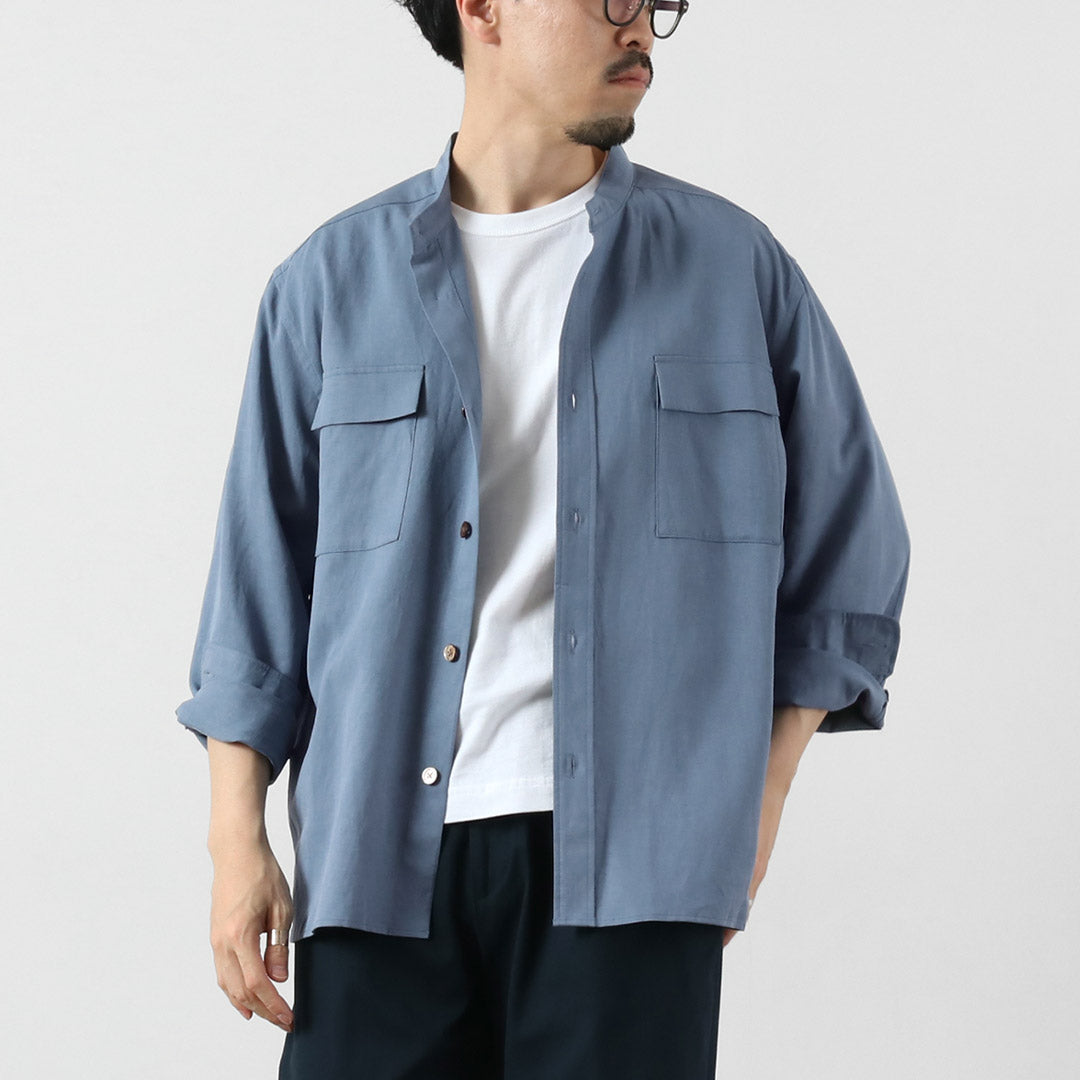 RE HECHO EN TOKIO JAPÓN / Camisa CPO clásica de lino Tencel