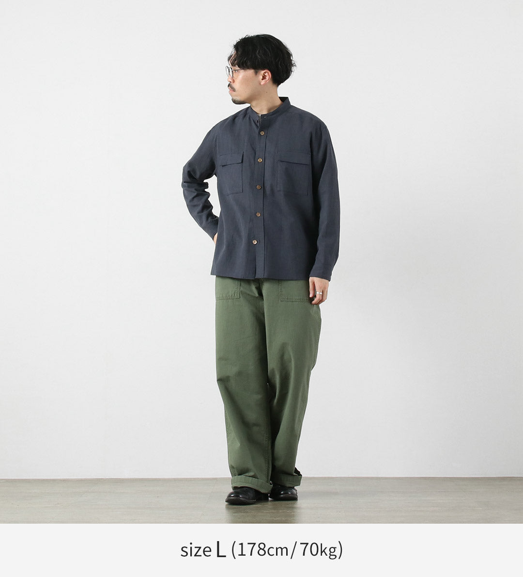 RE MADE IN TOKYO JAPAN / Chemise CPO classique en lin Tencel