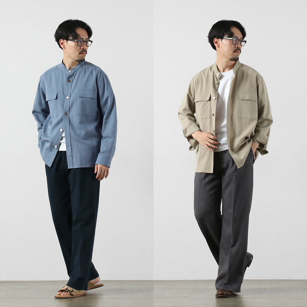 RE MADE IN TOKYO JAPAN / Chemise CPO classique en lin Tencel