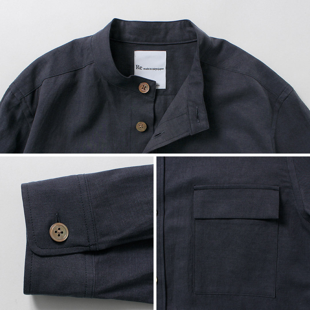 RE MADE IN TOKYO JAPAN / Chemise CPO classique en lin Tencel