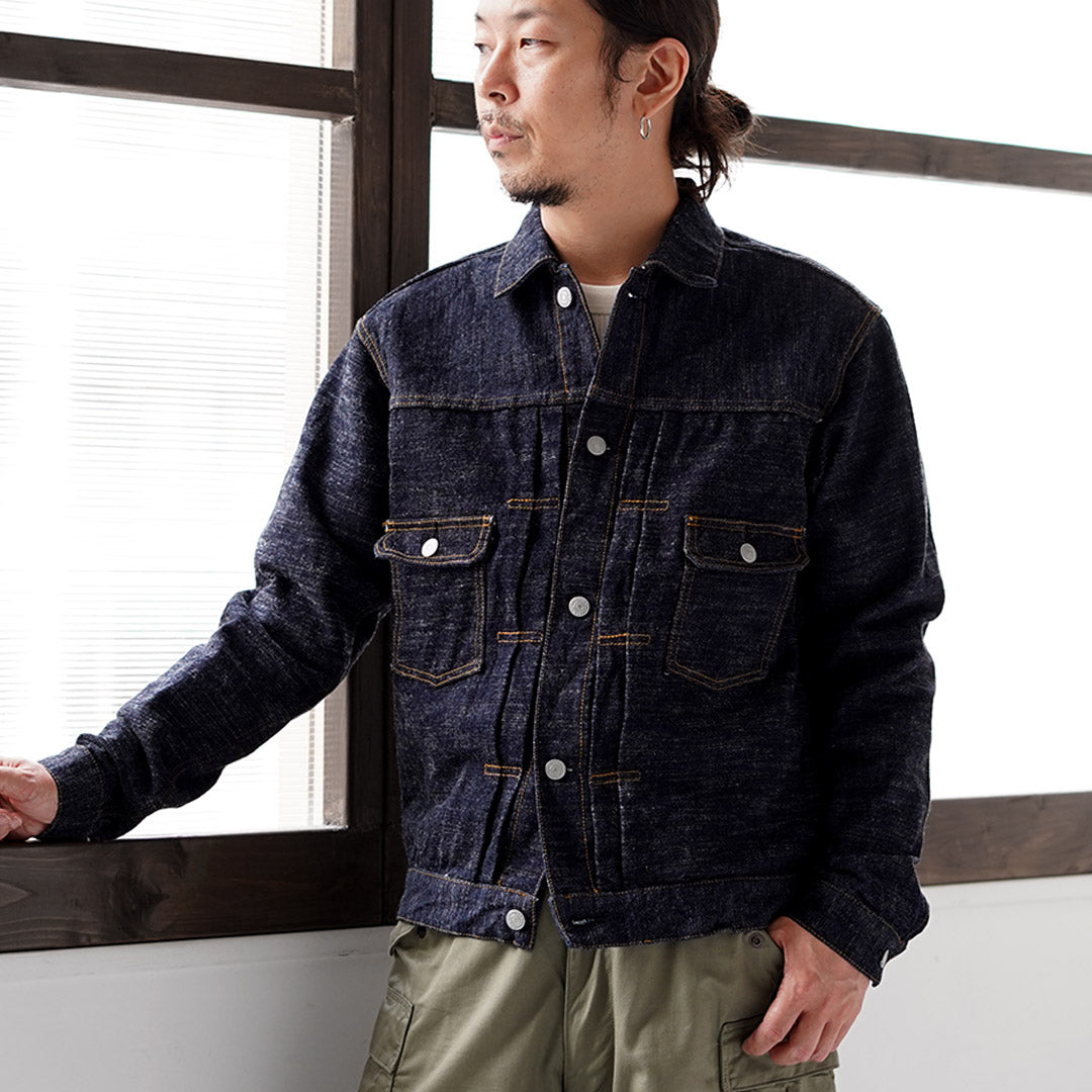 Blue refabric / GL3 Selvedge Denim Type 2 Jacket