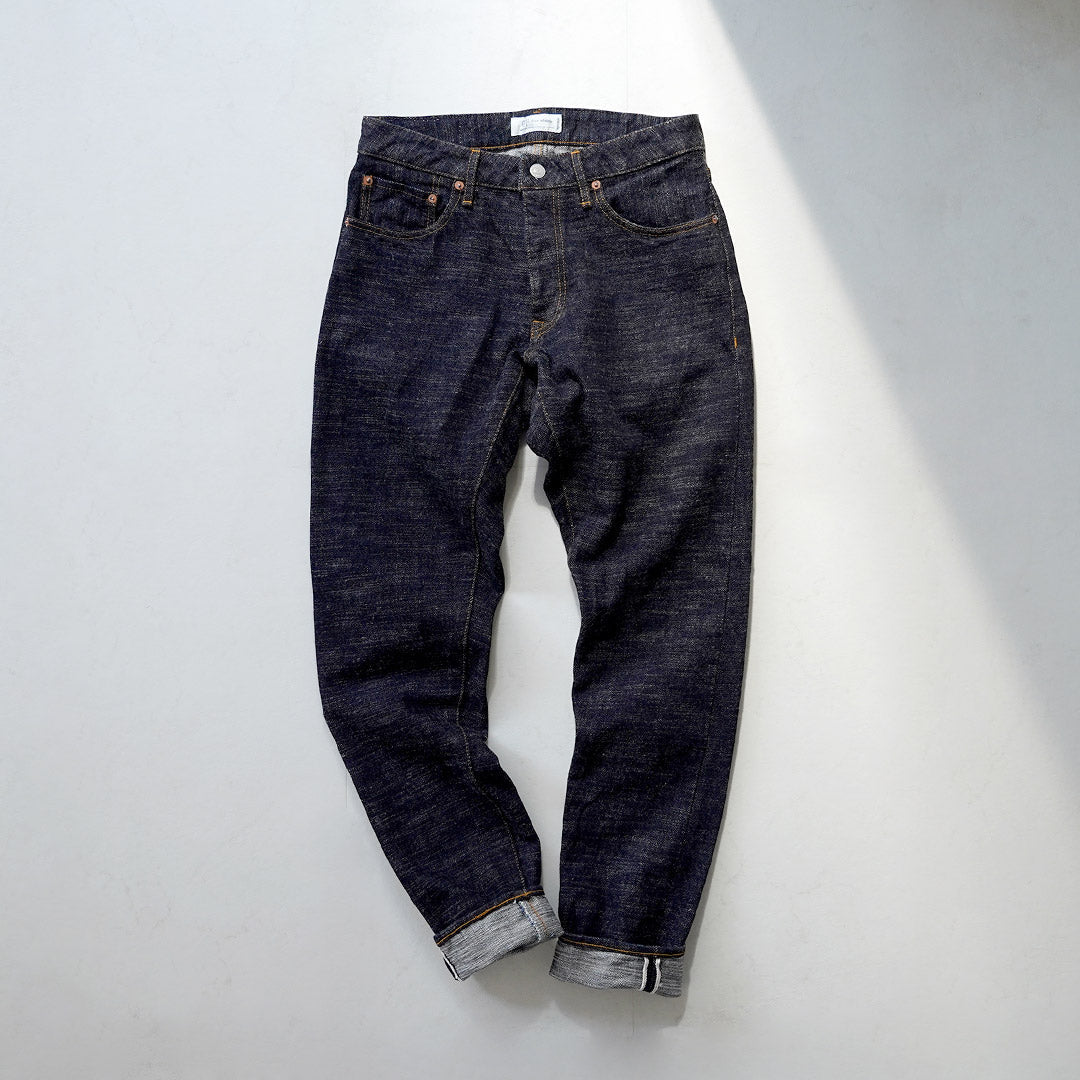 Refabric bleu / Pantalon fuselé semi-large en denim GL3 Selvedge