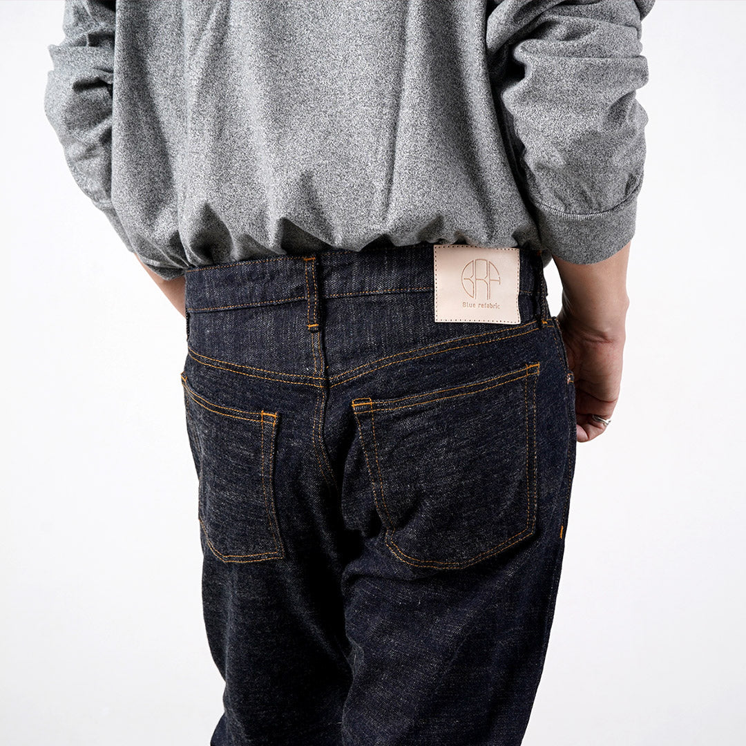 Refabric bleu / Pantalon fuselé semi-large en denim GL3 Selvedge