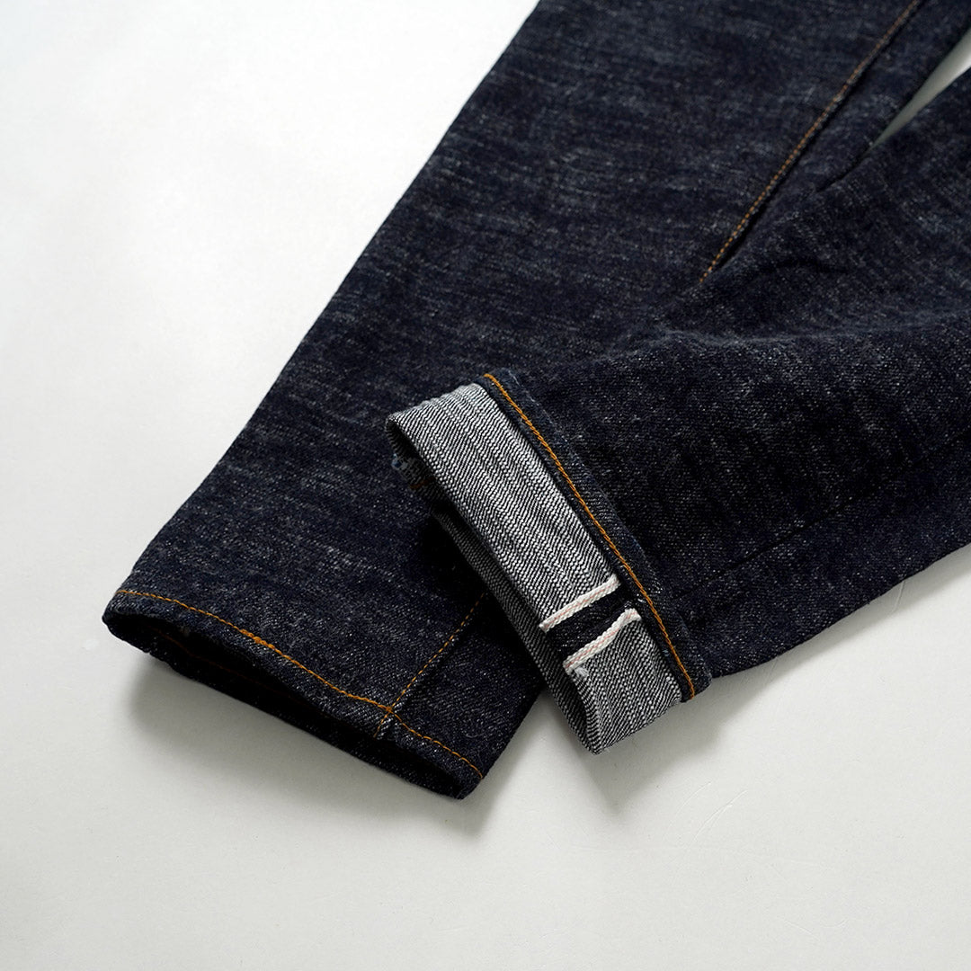 Refabric bleu / Pantalon fuselé semi-large en denim GL3 Selvedge