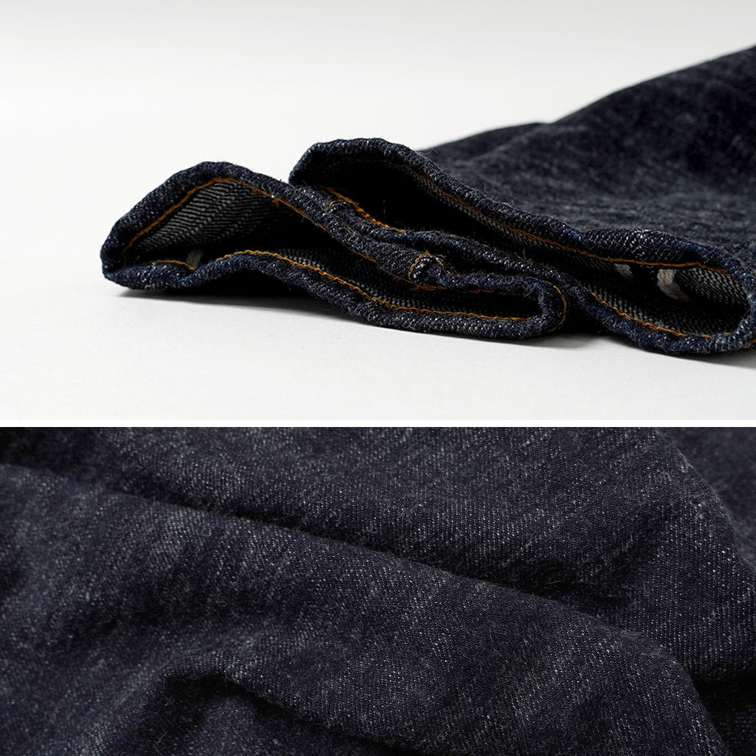 Refabric bleu / Pantalon fuselé semi-large en denim GL3 Selvedge