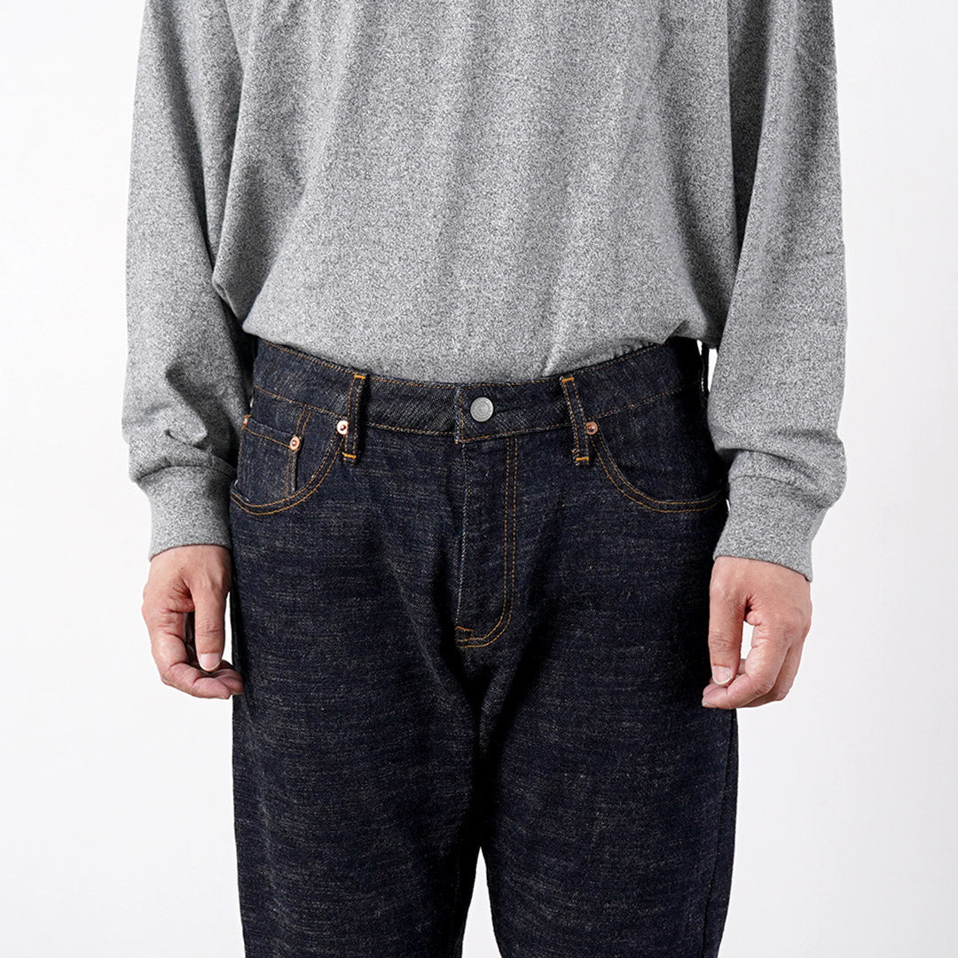 Refabric bleu / Pantalon fuselé semi-large en denim GL3 Selvedge