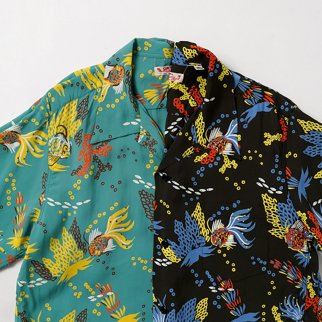 SUN SURF / Chemise Aloha Poissons Tropicaux
