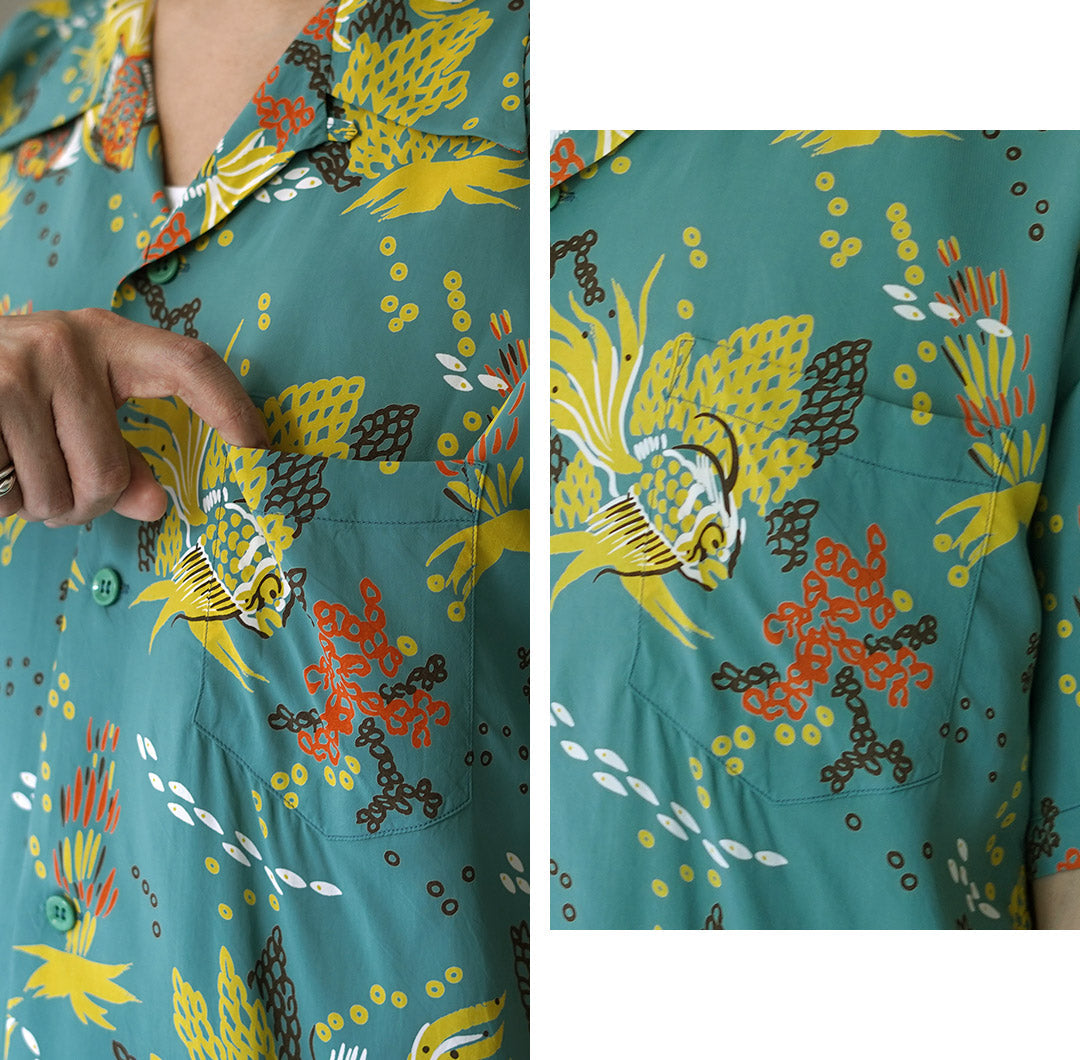 SUN SURF / Chemise Aloha Poissons Tropicaux