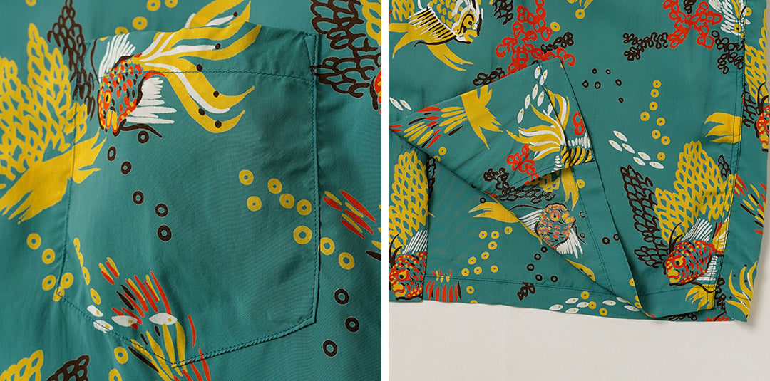 SUN SURF / Chemise Aloha Poissons Tropicaux
