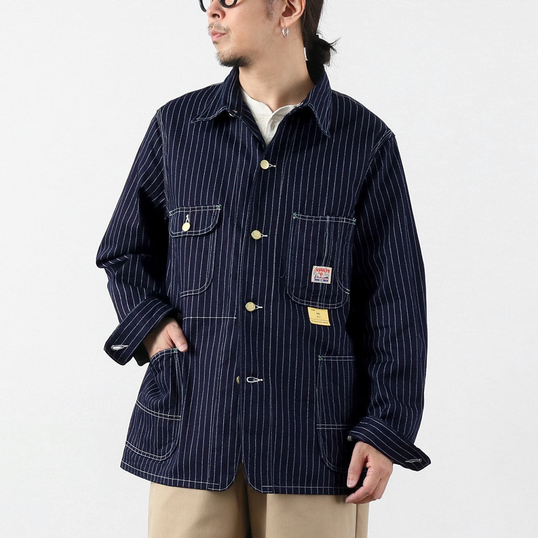 SUGAR CANE / 9oz. Wabash Stripe Work Coat