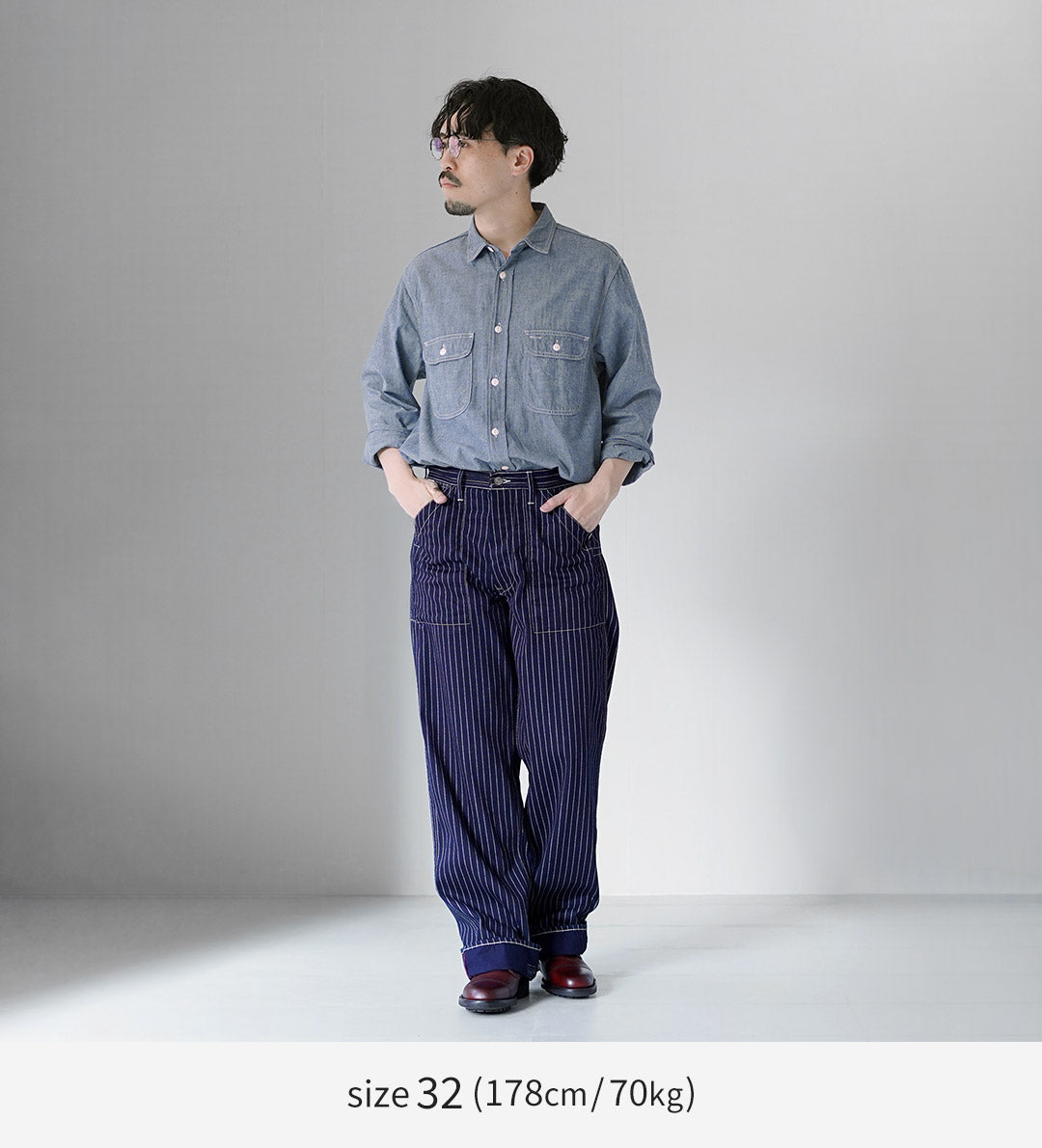 SUGAR CANE / 9oz Wabash Stripe Engineer Pants