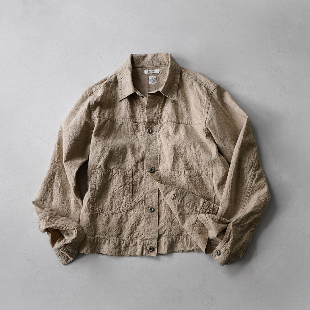 SEUVAS / Linen Cotton Trucker Jacket