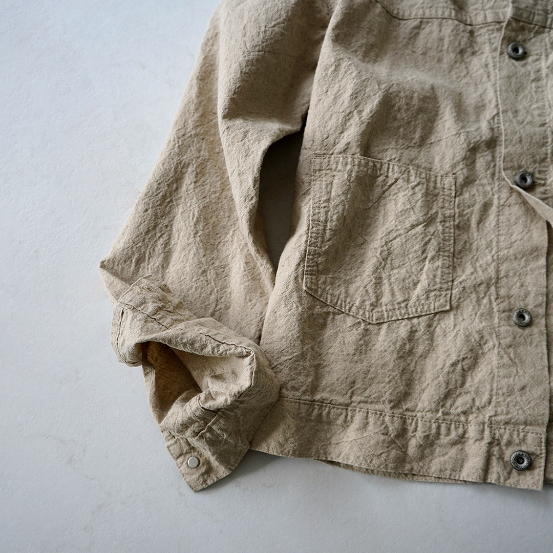 SEUVAS / 리넨 코튼 트러커 재킷