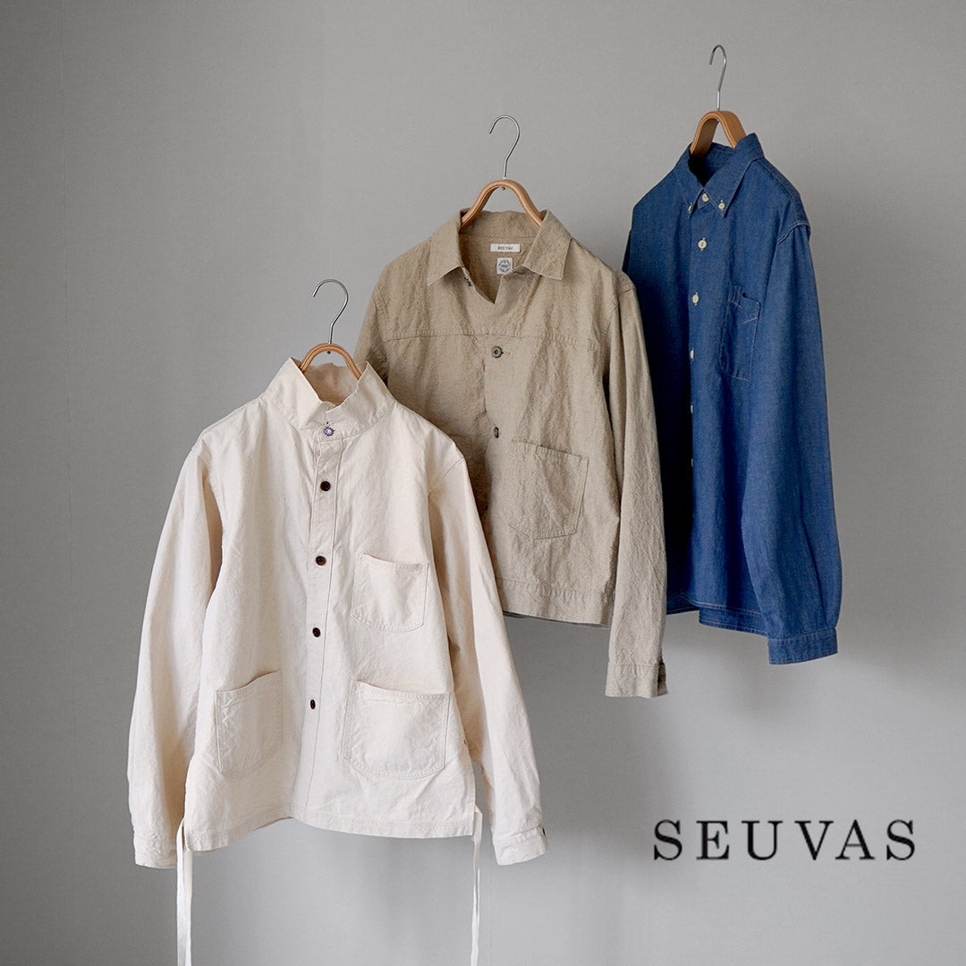 SEUVAS / 리넨 코튼 트러커 재킷
