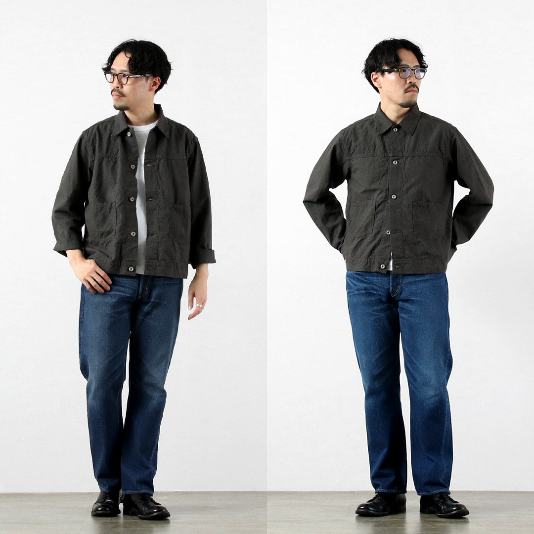 SEUVAS / 리넨 코튼 트러커 재킷