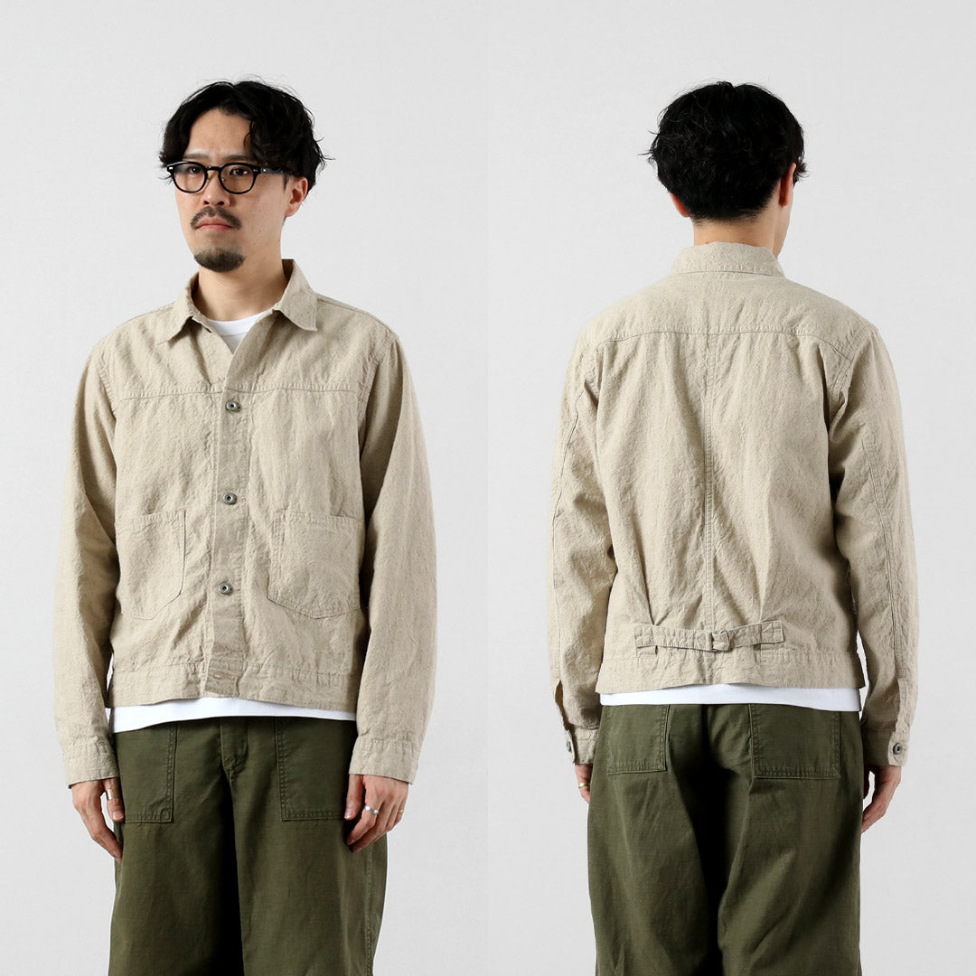 SEUVAS / 리넨 코튼 트러커 재킷