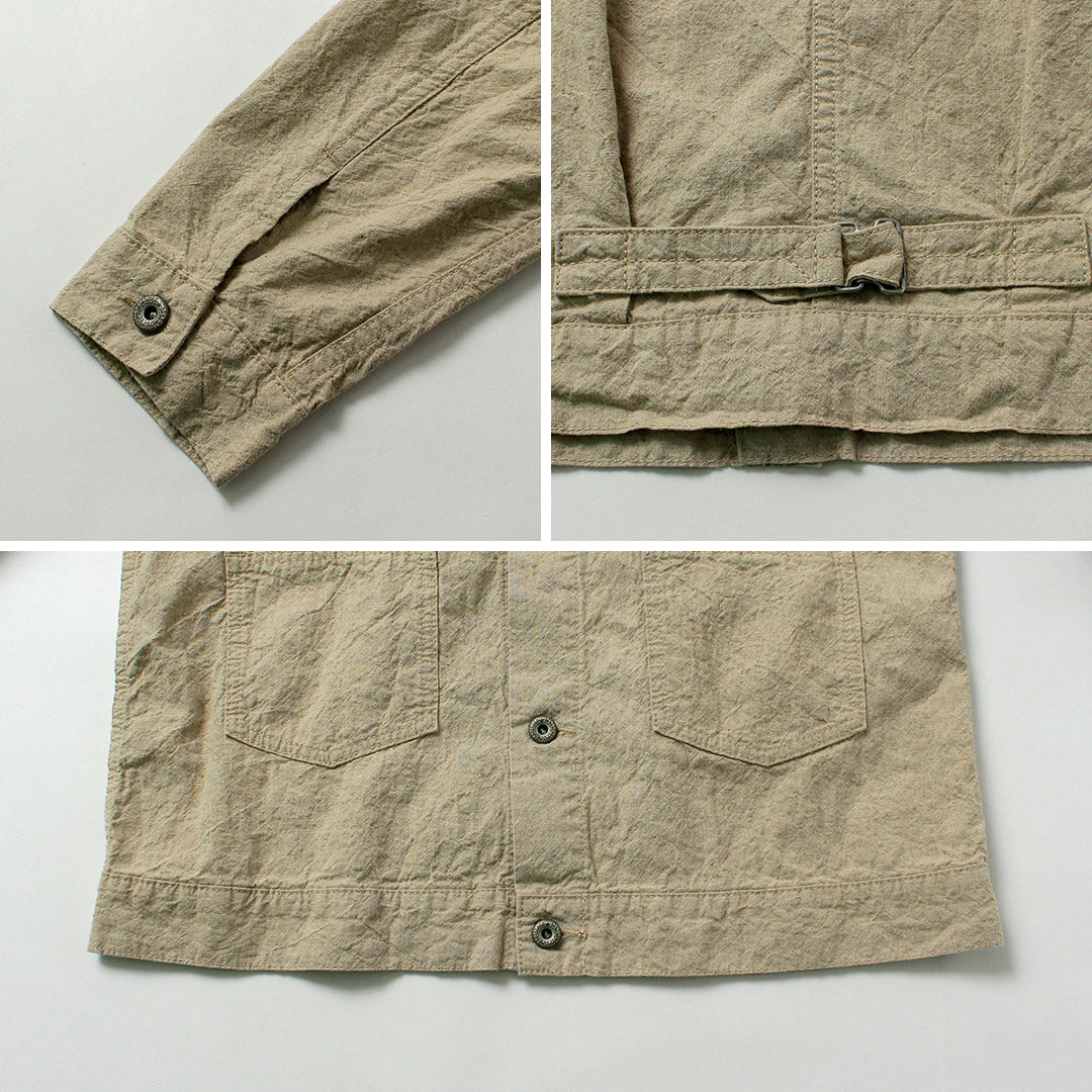 SEUVAS / 리넨 코튼 트러커 재킷