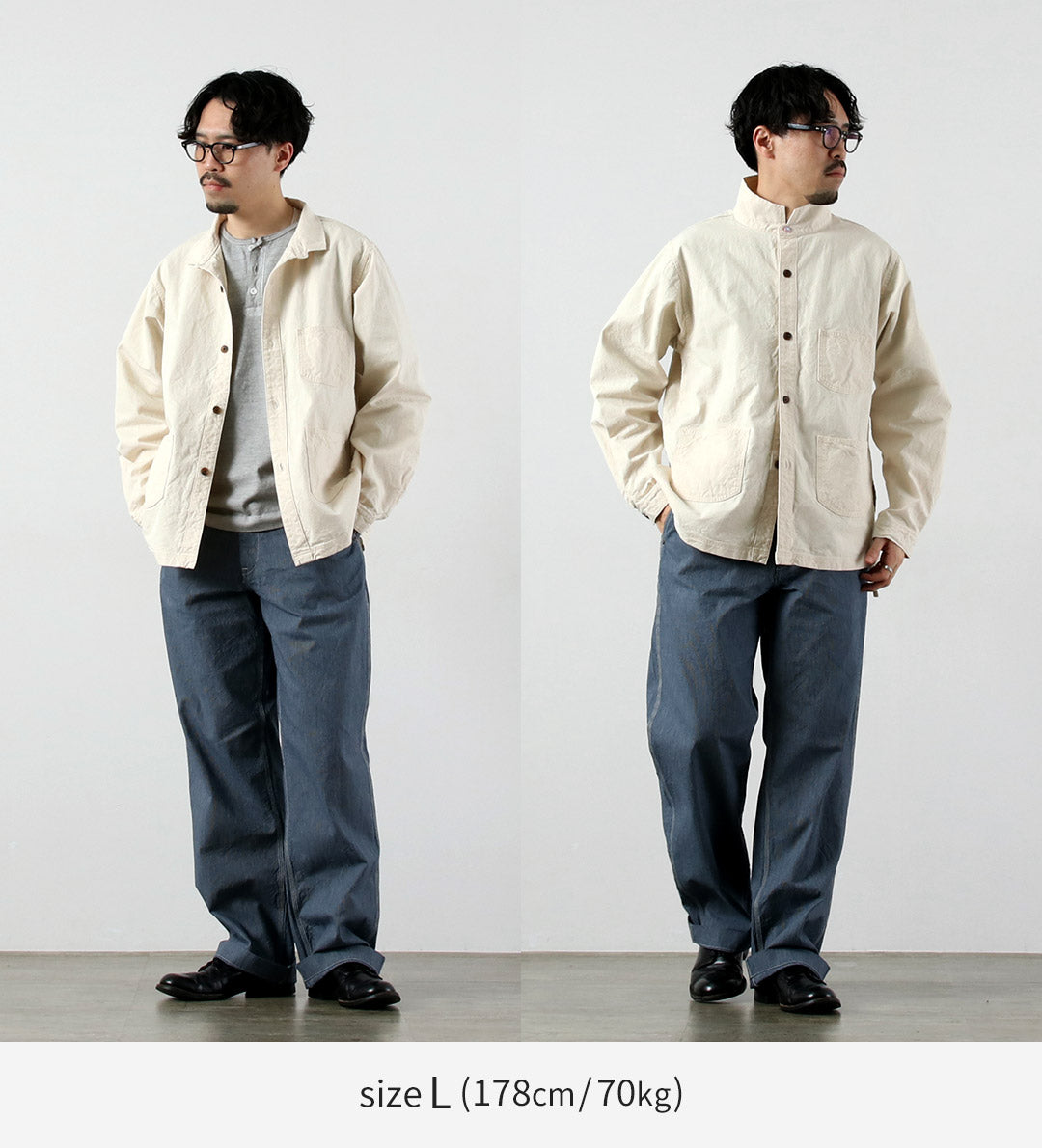 SEUVAS / 8oz 캔버스 윙 칼라 셔츠 재킷