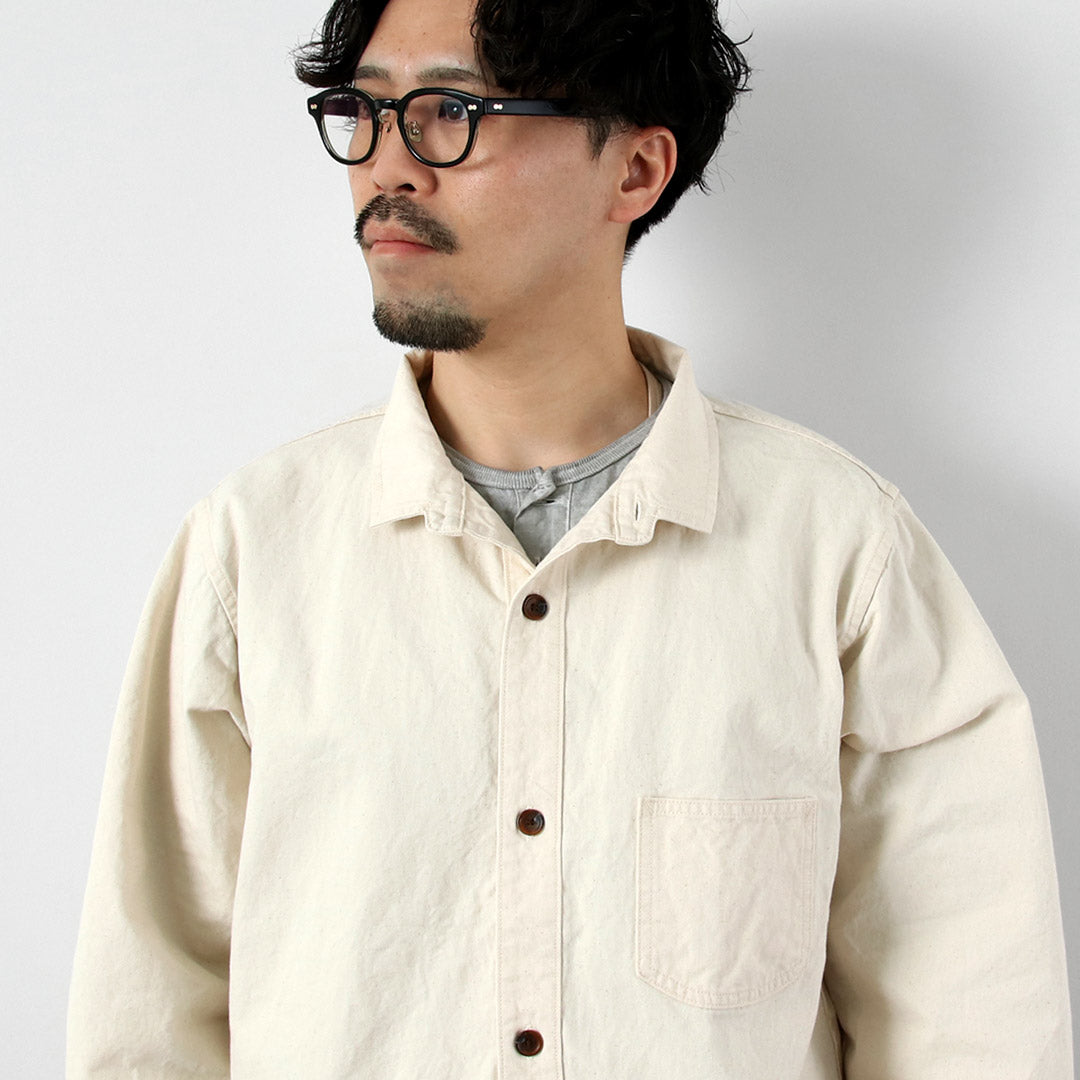 SEUVAS / 8oz 캔버스 윙 칼라 셔츠 재킷