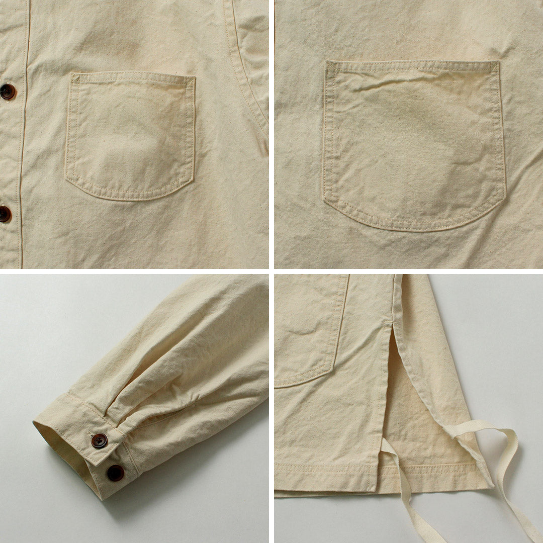 SEUVAS / 8oz 캔버스 윙 칼라 셔츠 재킷