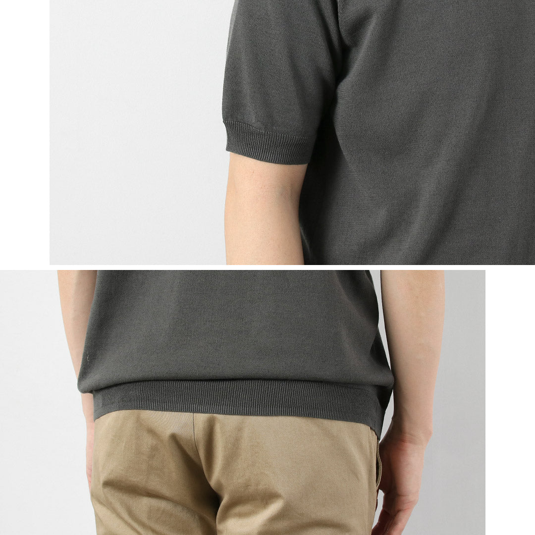 HARROWE HARROWE / T-shirt légèrement col montant en coton glacé 14G