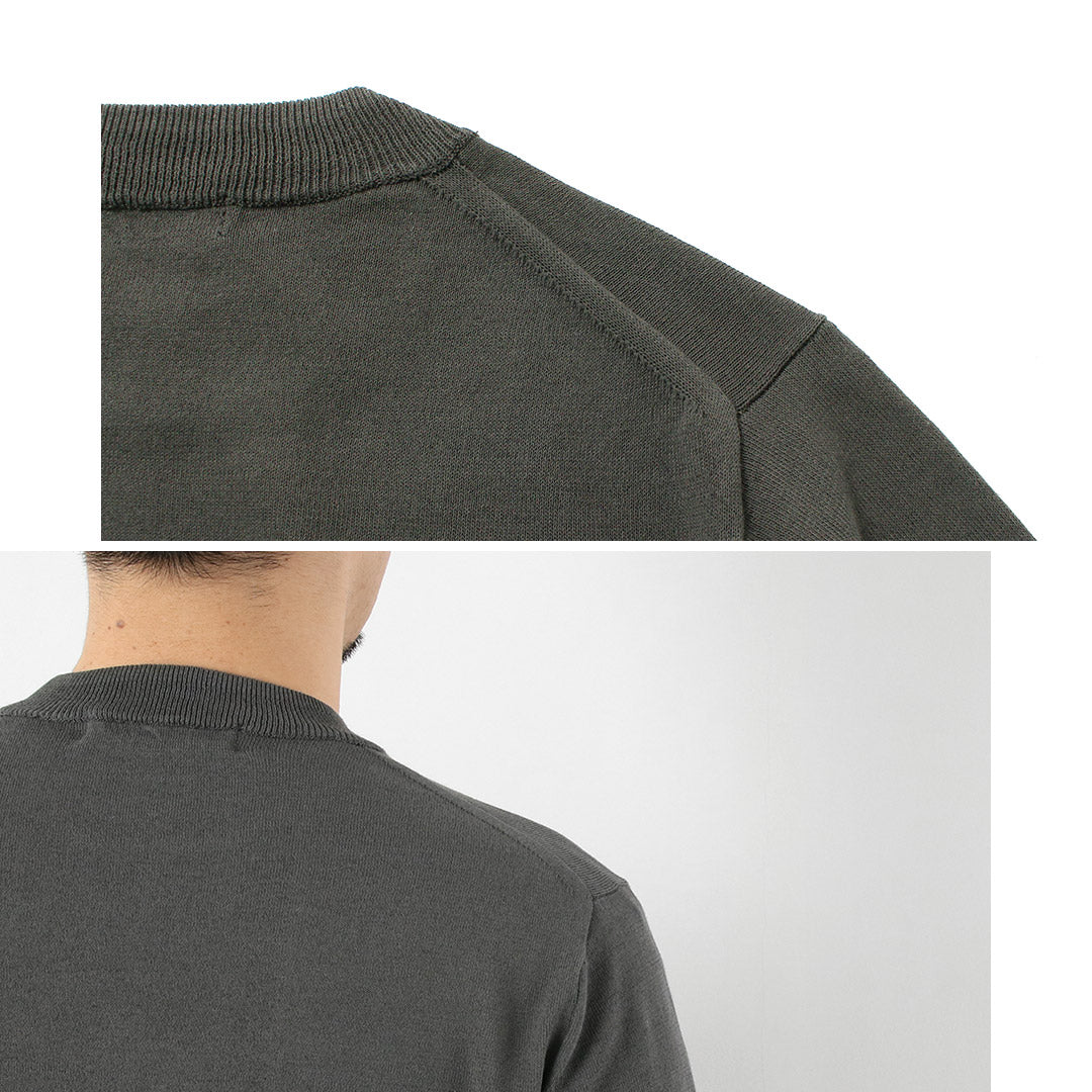 HARROWE HARROWE / T-shirt légèrement col montant en coton glacé 14G