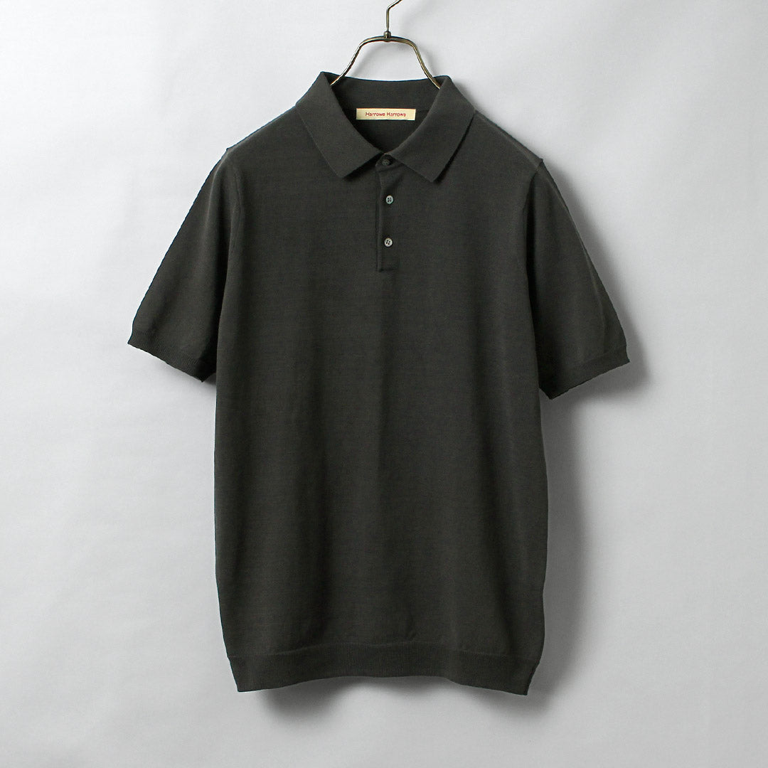 HARROWE HARROWE / 14G Ice Cotton Stand-Collar Polo Shirt