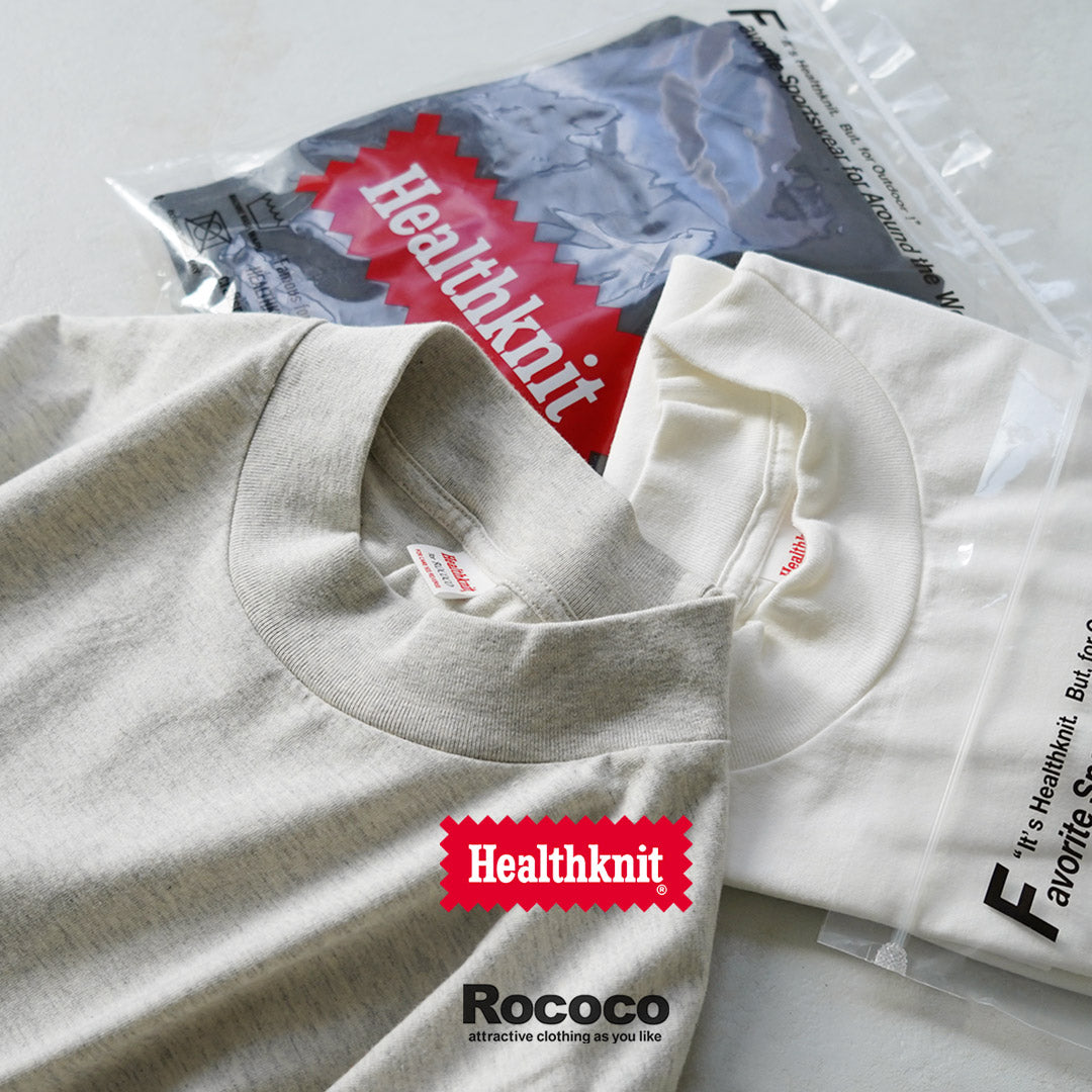 HEALTHKNIT / T-shirt universel à col montant en coton américain exclusif à manches courtes