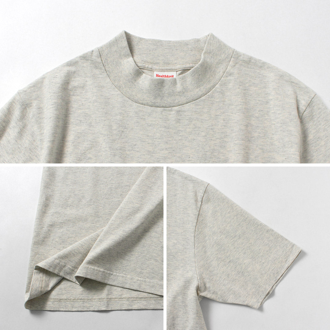 HEALTHKNIT / T-shirt universel à col montant en coton américain exclusif à manches courtes