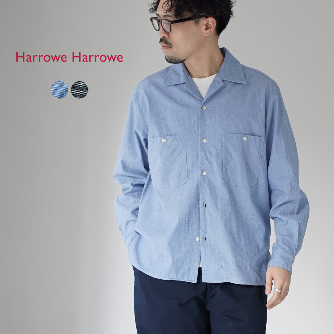 HARROWE HARROWE / 5oz 彩色 Neped Chambray 开领衬衫