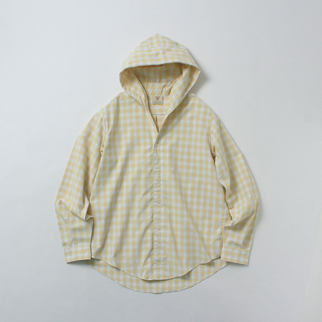 RAG / Chemise à capuche à carreaux ombrés Coupe UV