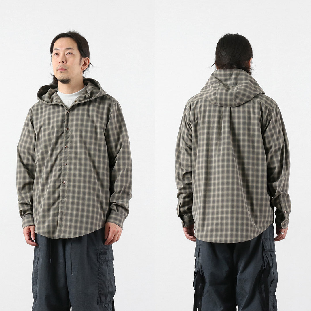 RAG / Chemise à capuche à carreaux ombrés Coupe UV