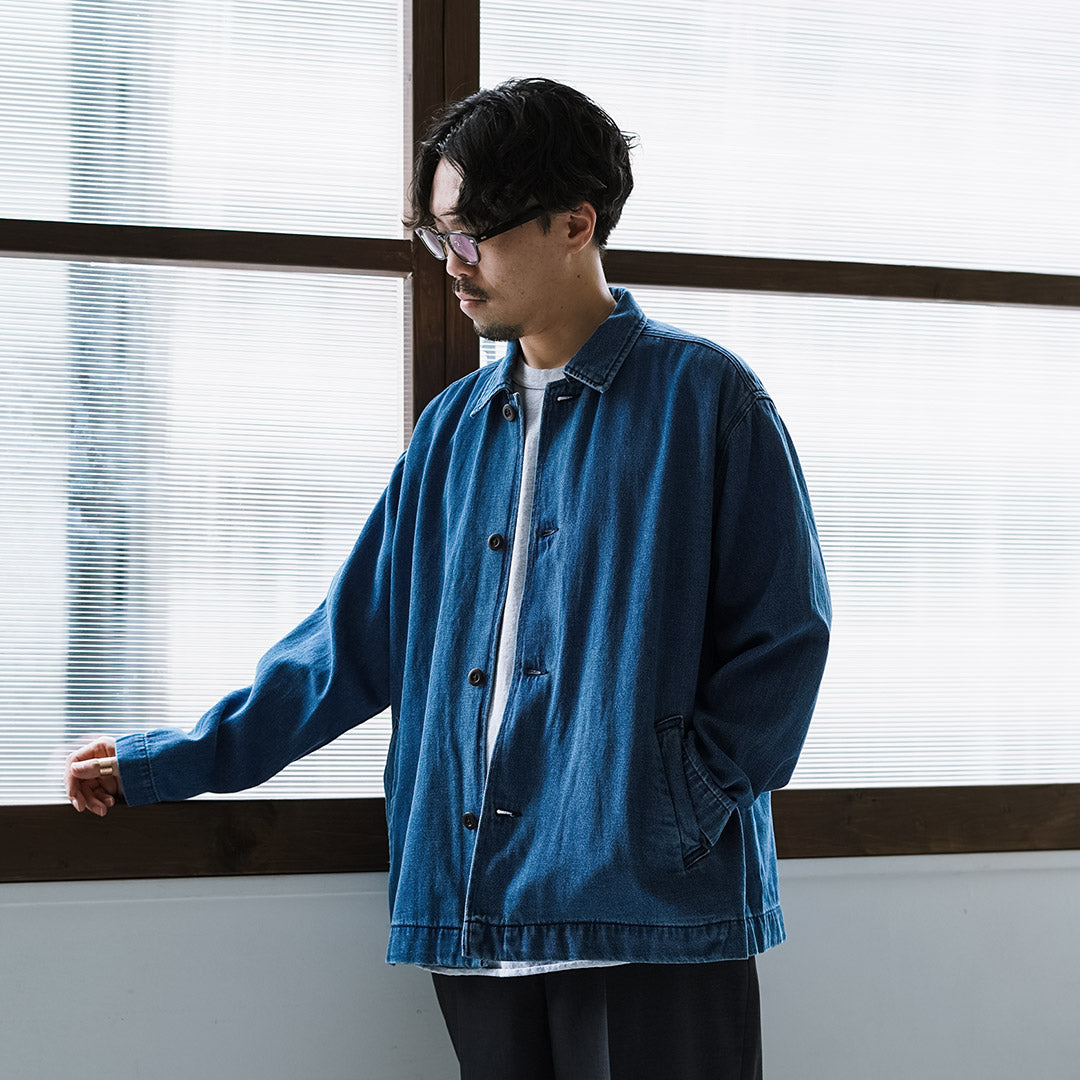 GOHEMP / 스페셜 오더 9온스 코튼 헴프 데님 오버셔츠 코트 GOHEMP × KEMA DESIGNS