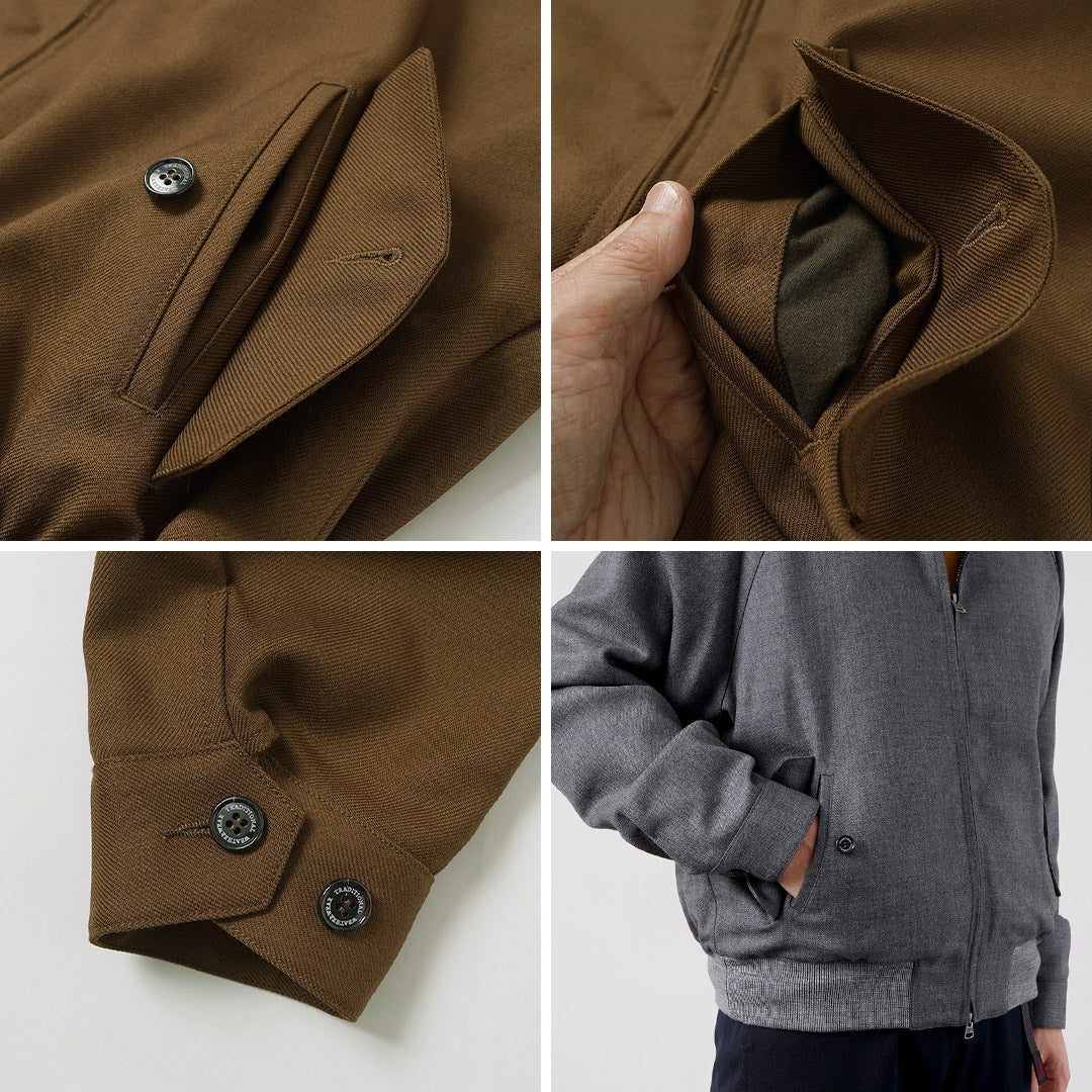 TRADITIONAL WEATHERWEAR / DENBIGH Wool Gabardine Swing Top Blouson