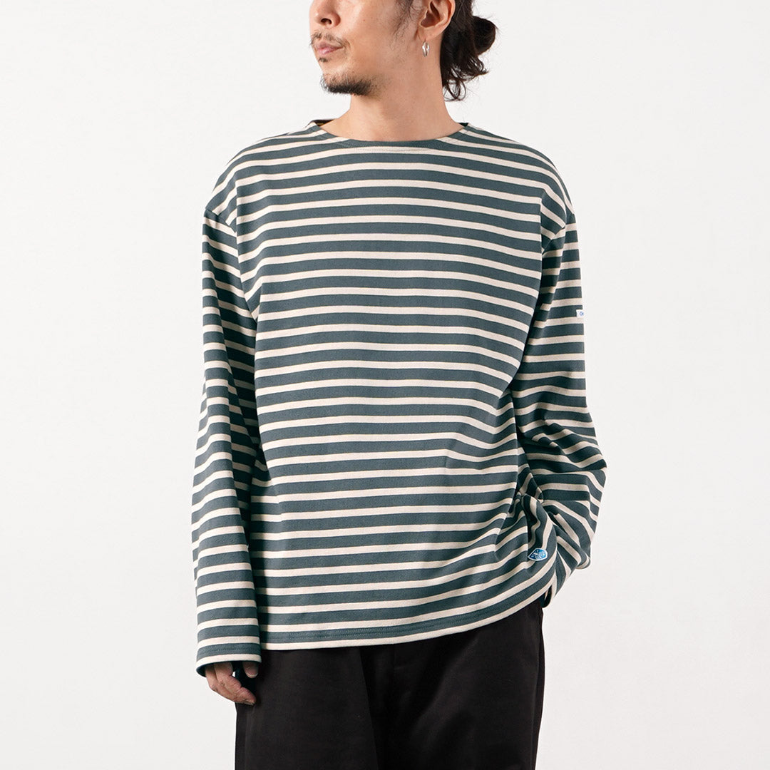 ORCIVAL / Crew Neck Long Sleeve Pullover French Basque Shirt