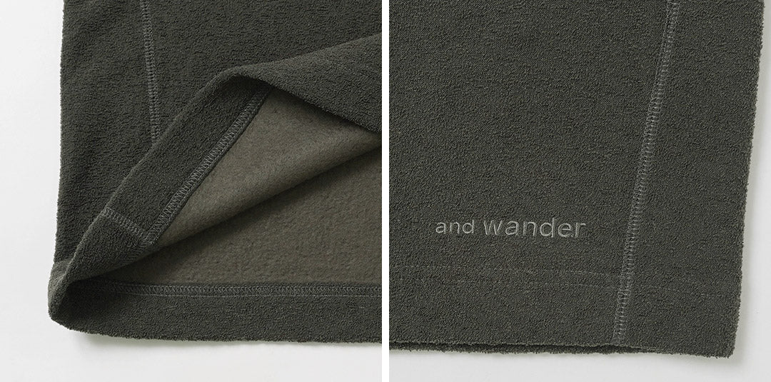 AND WANDER / PE 保暖毛絨圓領毛衣 M