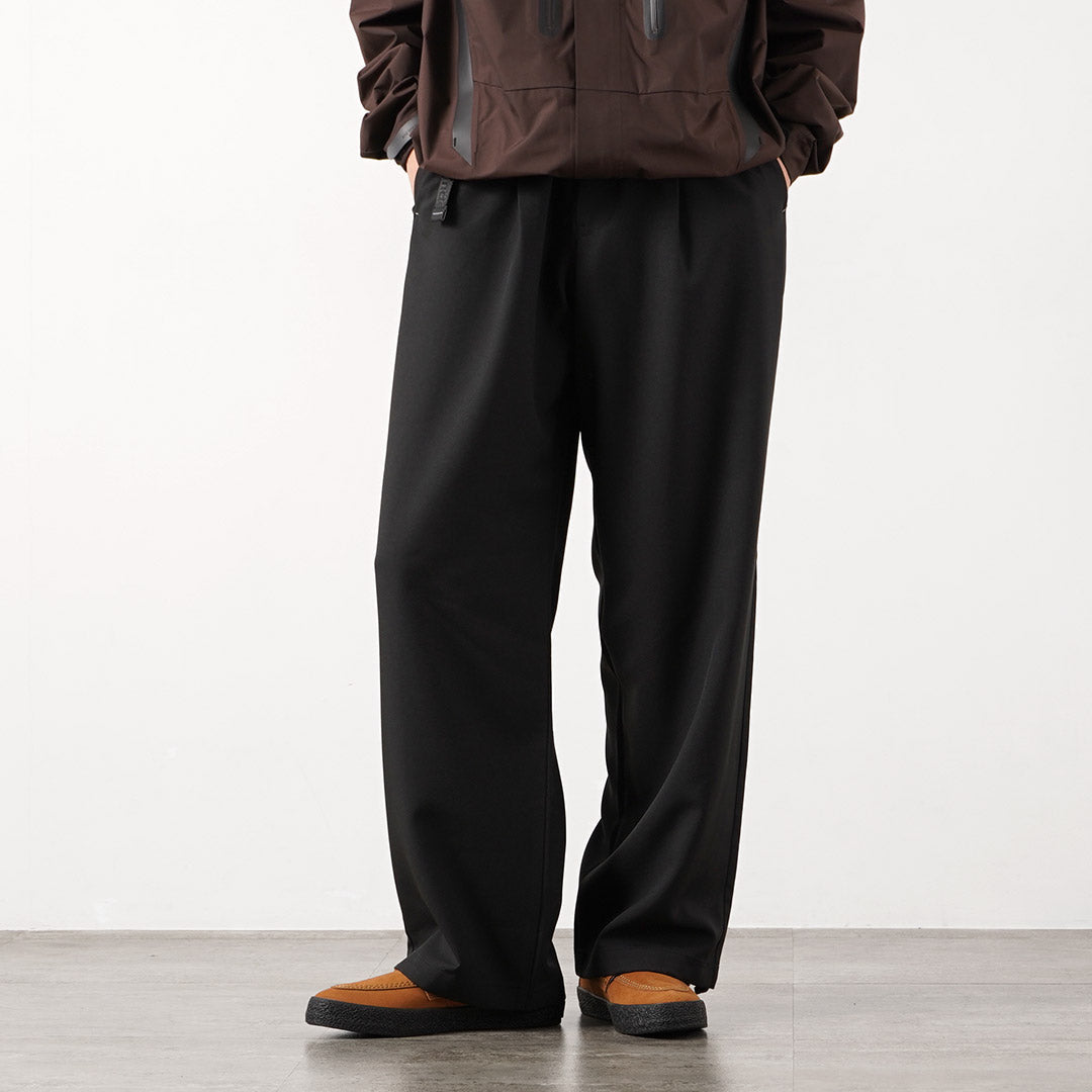 AND WANDER / PE Melange Twill Wide Easy Pants