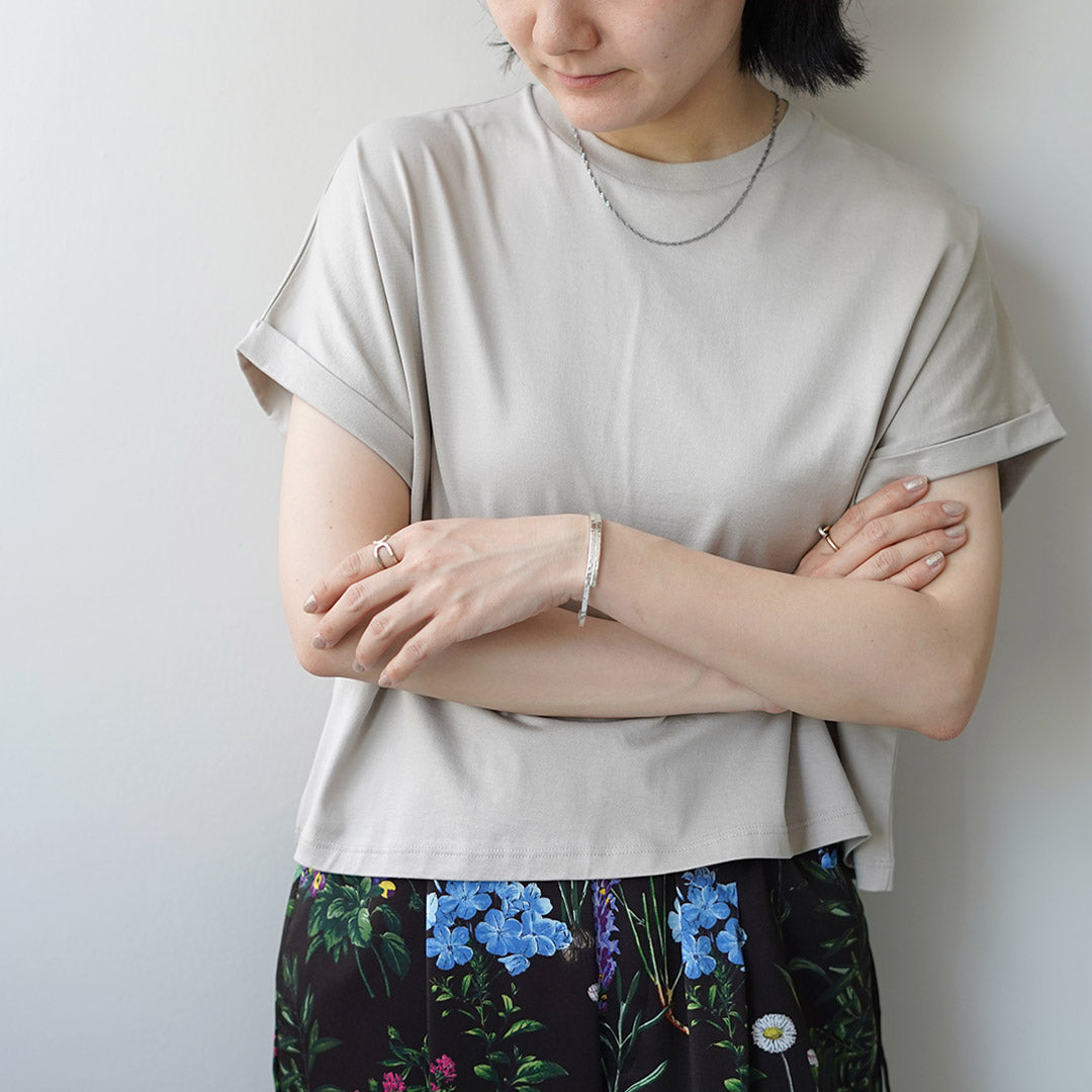 phaduA / Karen Silver Two-Overlap Hammered-Eye Bangle