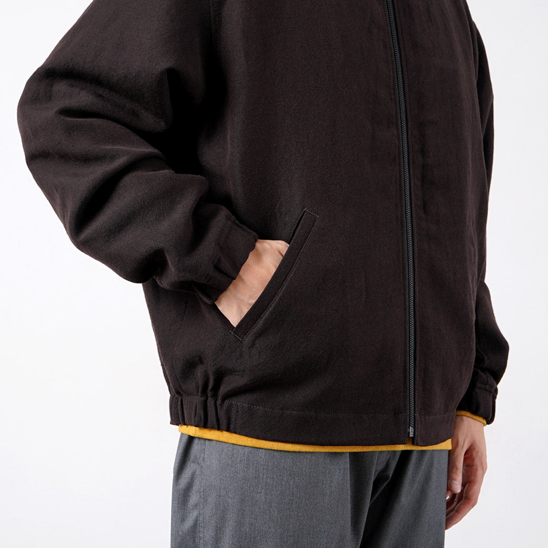 FUJITO / Wool-Linen Serge Zip-Up Blouson