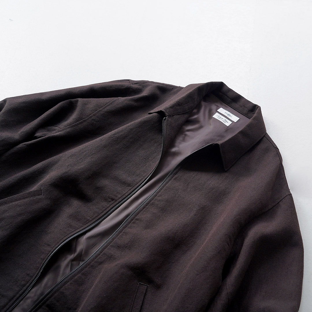 FUJITO / Wool-Linen Serge Zip-Up Blouson
