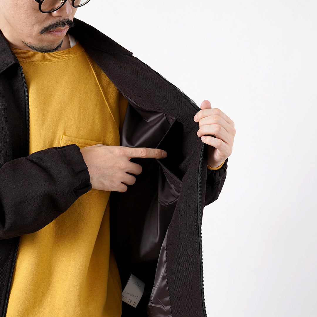 FUJITO / Wool-Linen Serge Zip-Up Blouson